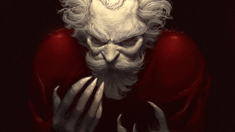 Elderly Man with Claws — Red