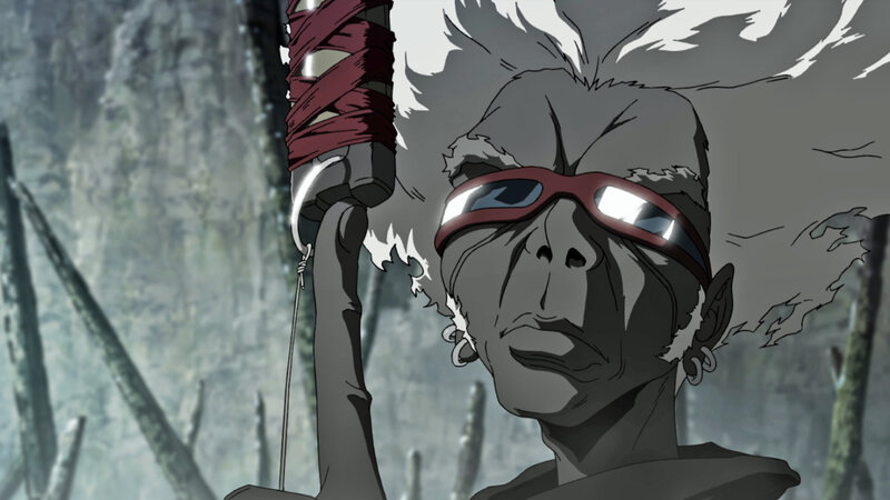 Elderly Man with Goggles — Gray