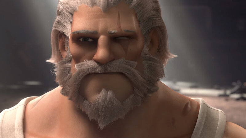 Elderly Man with Gray Hair — Serious