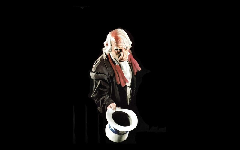 Elderly Man with Hat — Black, Dramatic