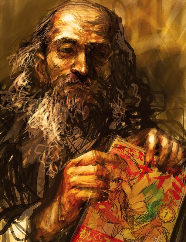 elderly man with long beard