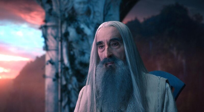 Elderly Man with Long Hair — Blue, Dramatic, Sunset