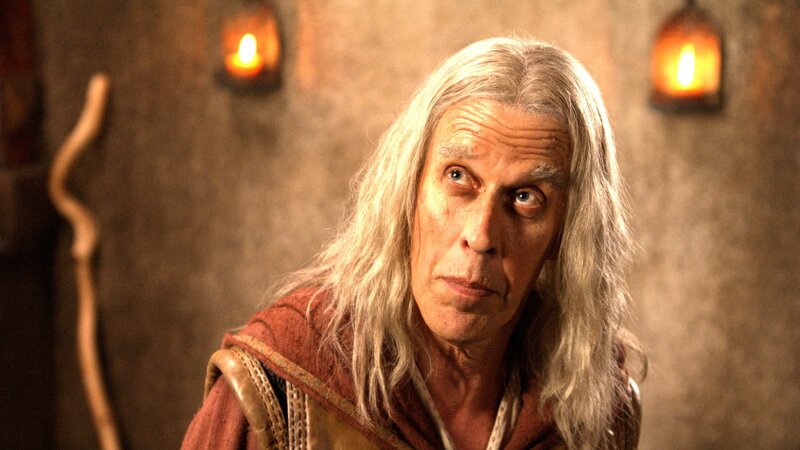 elderly man with long white hair