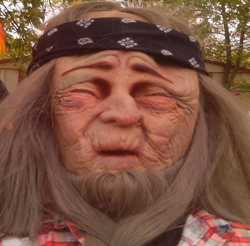 Elderly Man with Mask