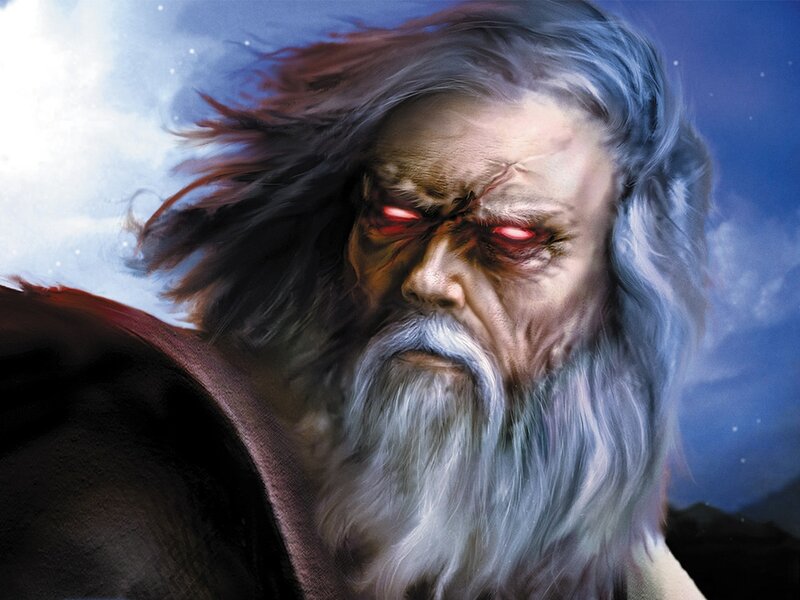 Elderly Man with Red Eyes
