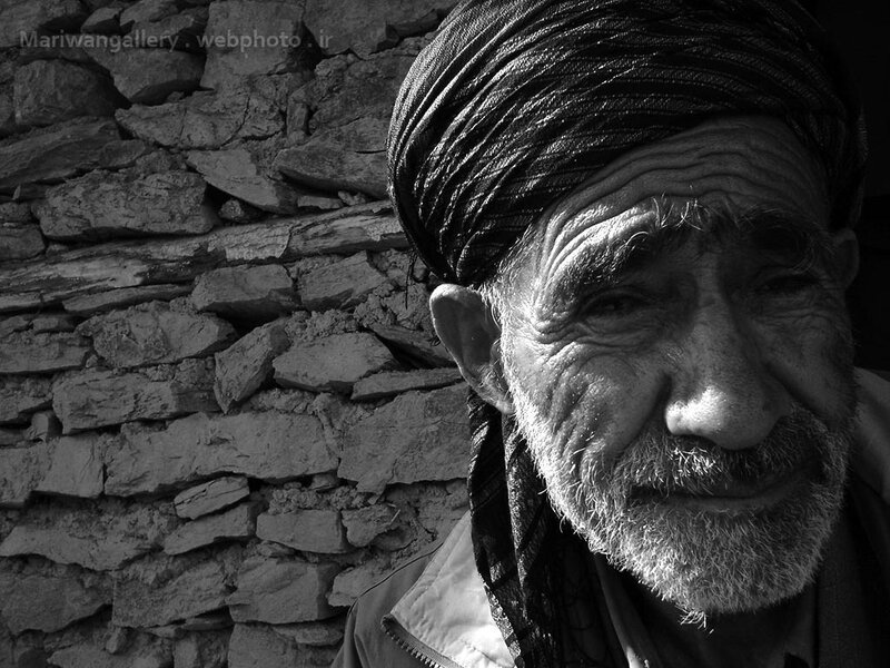 Elderly Man with Turban — Black