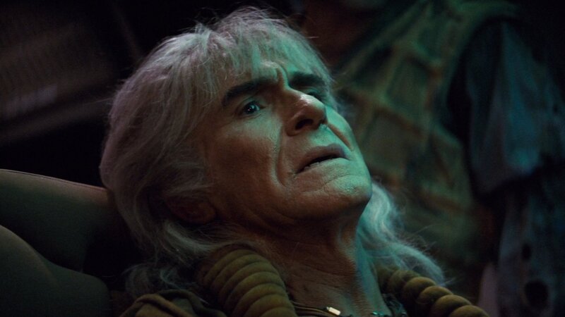 Elderly Man with White Hair — Green