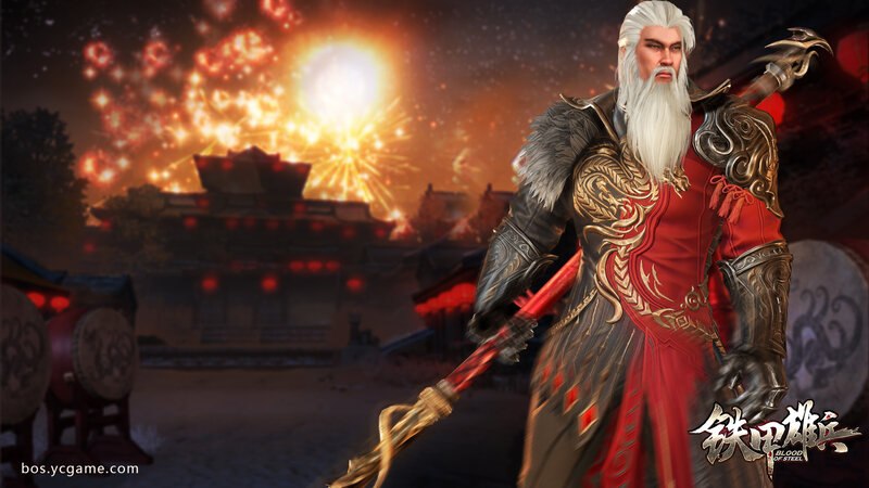 Elderly Warrior with White Hair
