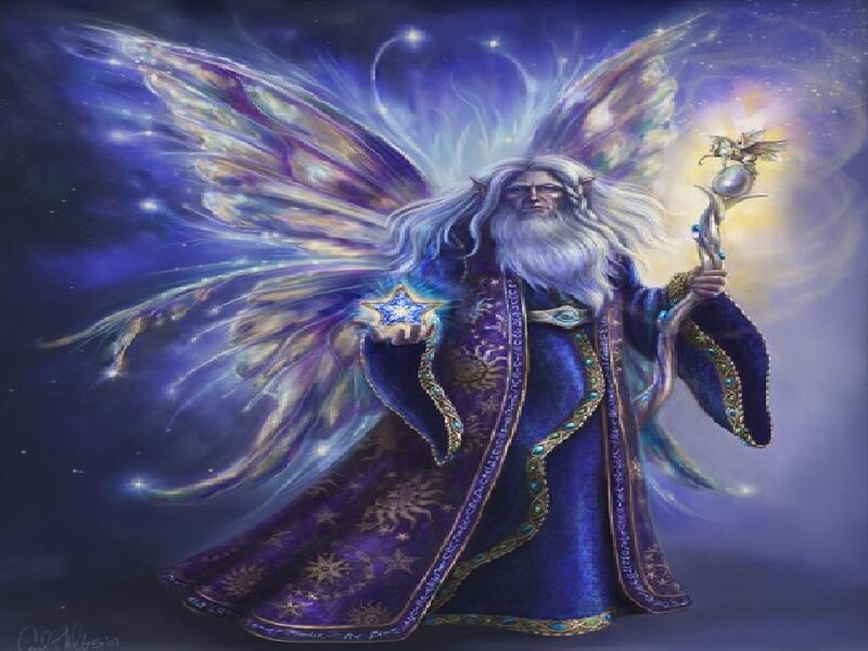 Elderly Wizard with Wings