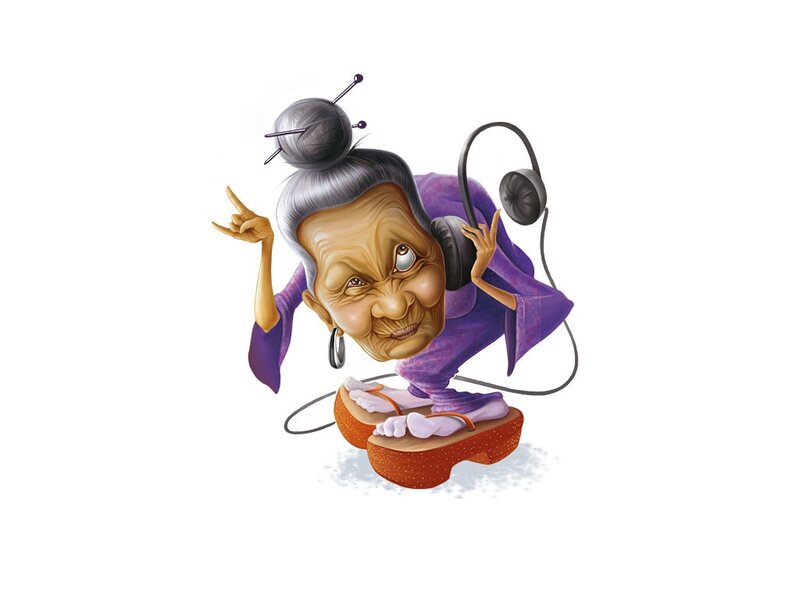 Elderly Woman Dancing