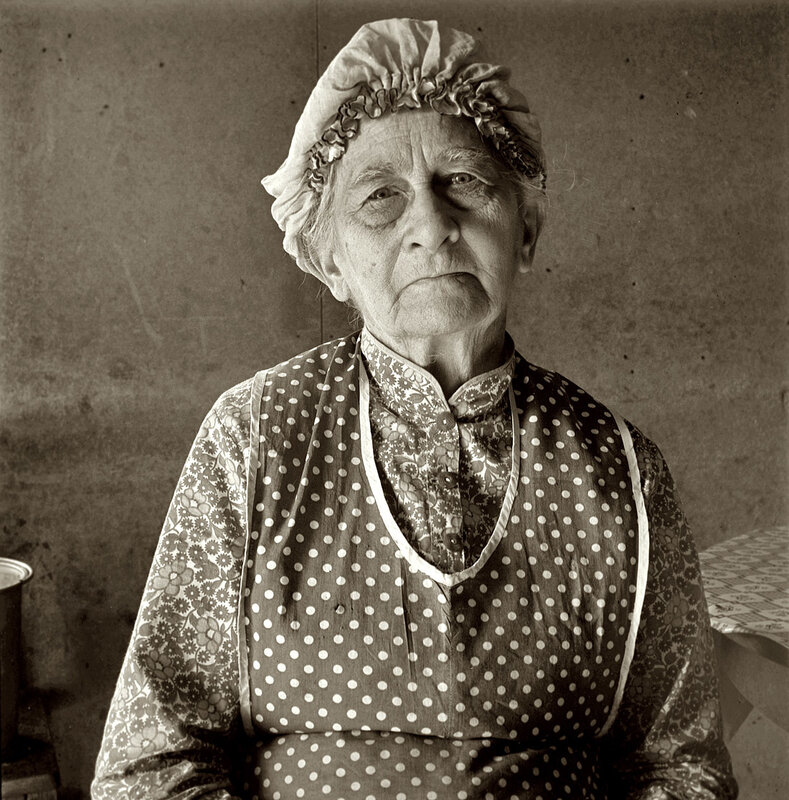 Elderly Woman in Bonnet