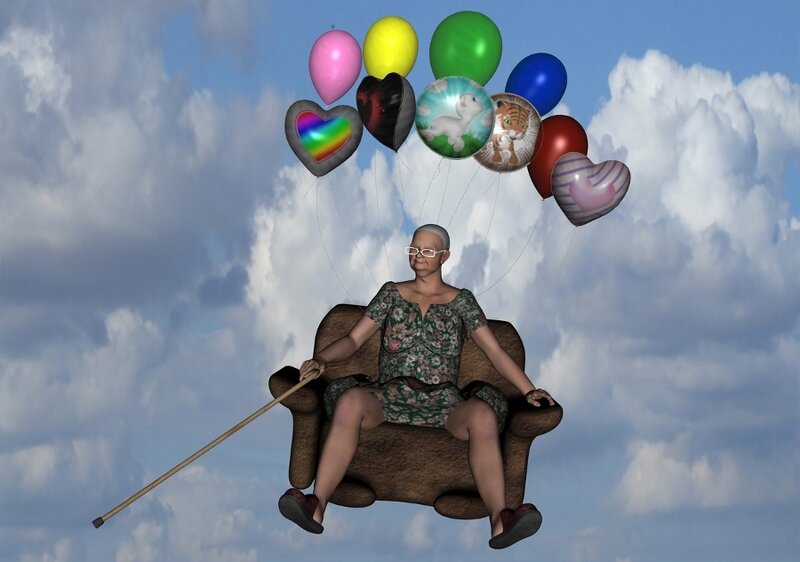 Elderly Woman in Chair
