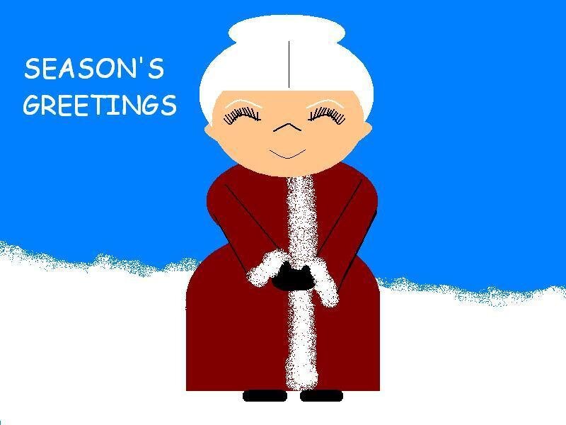 Elderly Woman in Red Coat