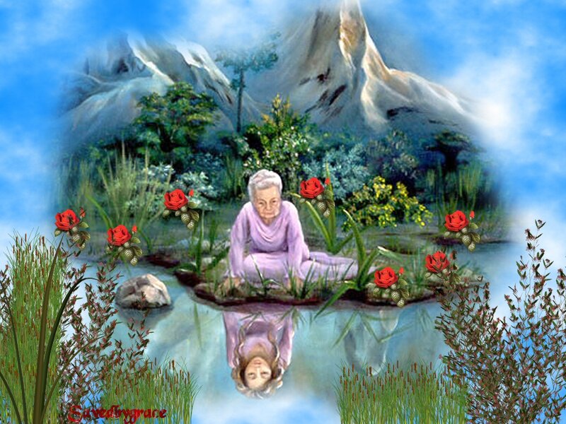 Elderly Woman Meditating
