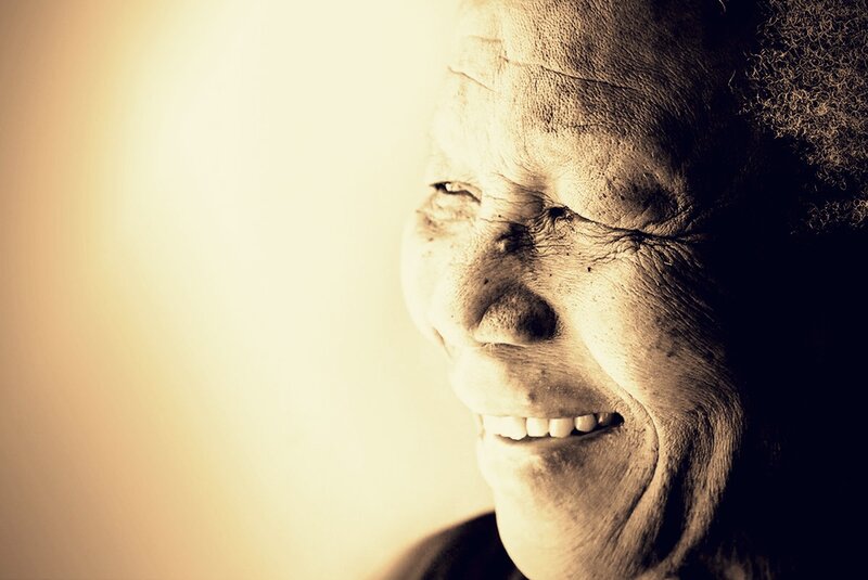 Elderly Woman Smiling — Sepia