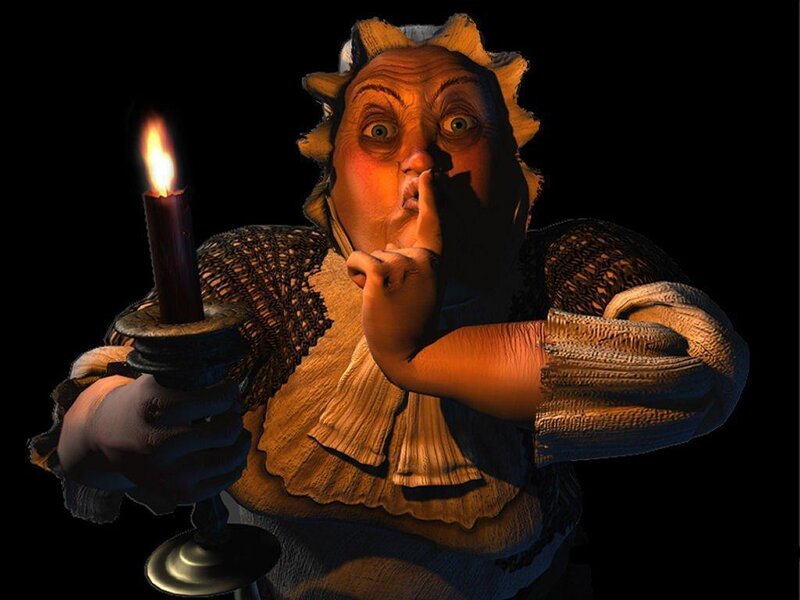 Elderly Woman with Candle