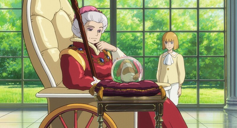 Elderly woman with crystal ball