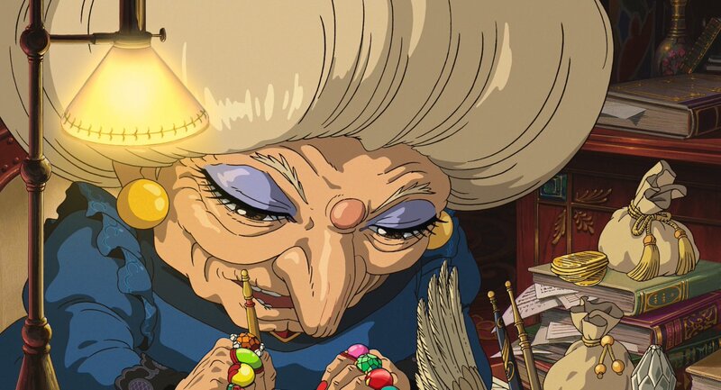 Elderly Woman with Gems