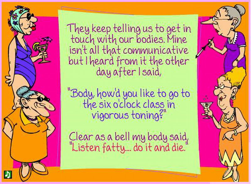 Elderly Women Cartoon — Orange