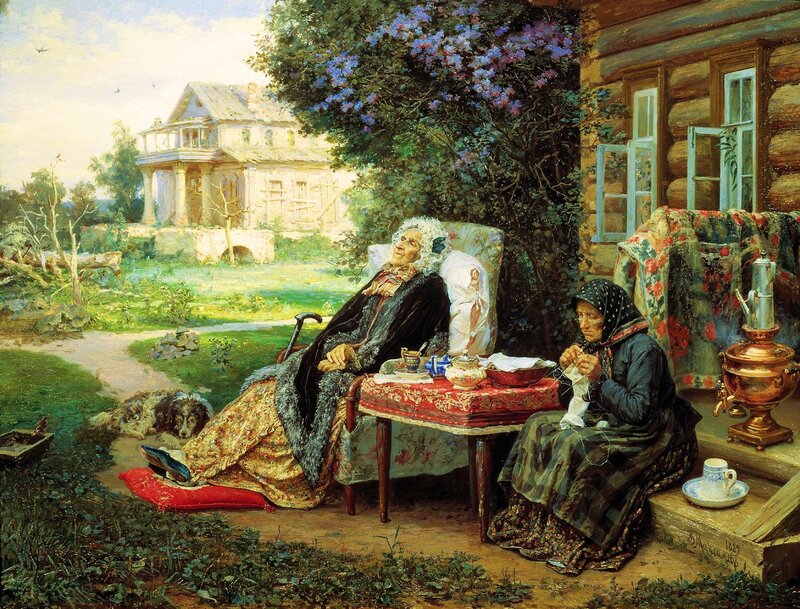 Elderly Women in Garden