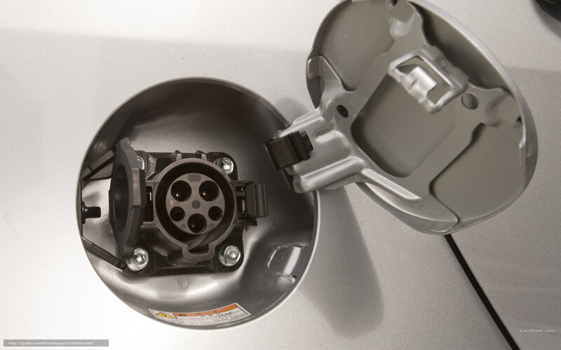 Electric Car Charging Port — Gray, Neutral