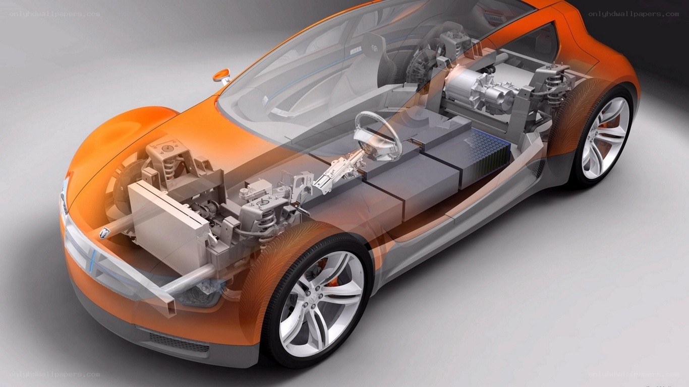 electric car internal components