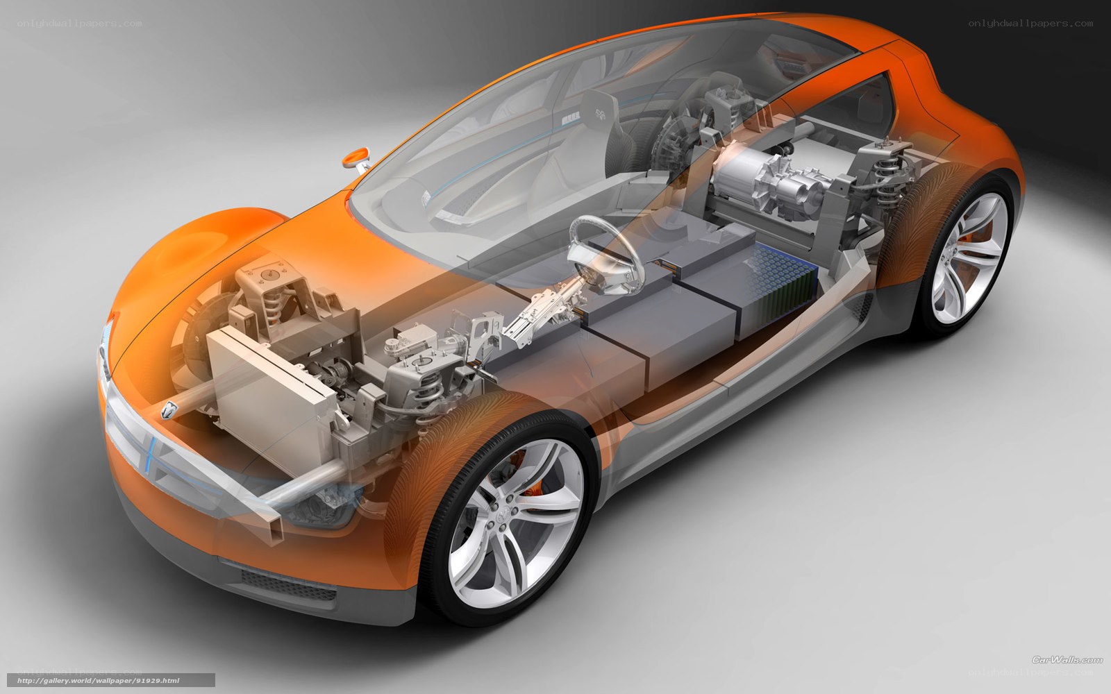 electric car internal components