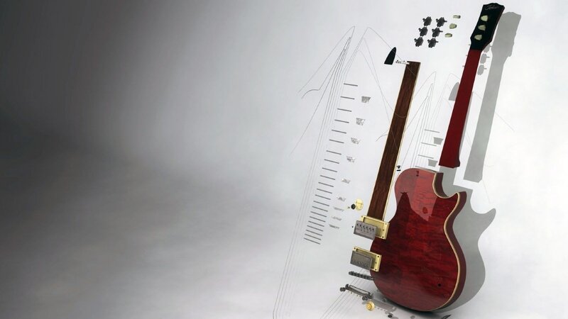 Electric guitar assembly diagram