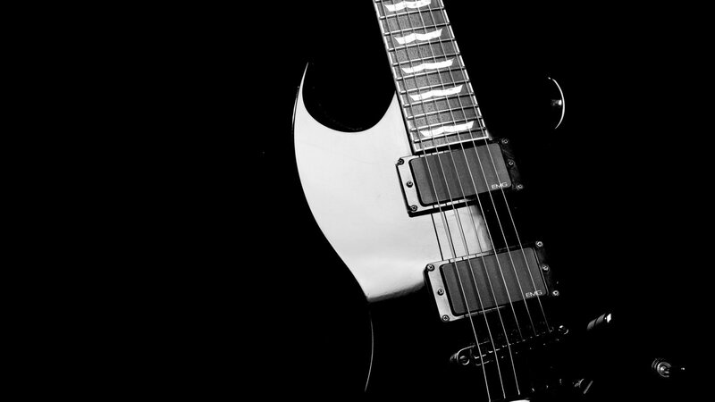 Electric Guitar — Black, Dramatic, Photograph, Strings, Pickups