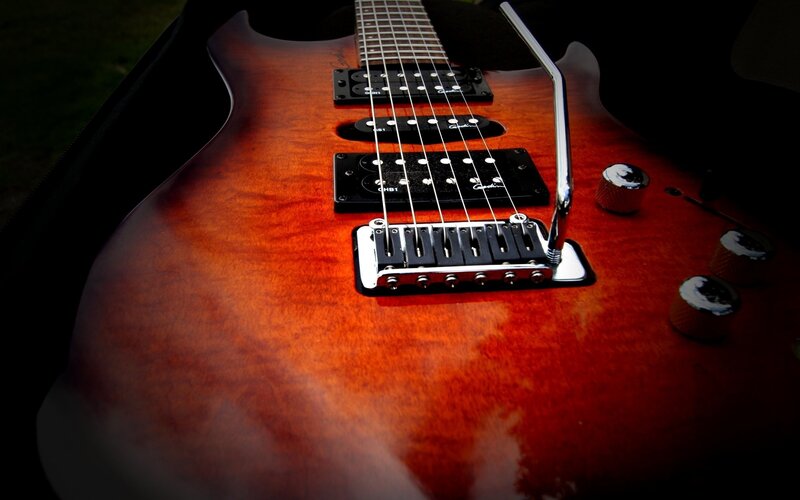 Electric Guitar Body — Red, Dramatic