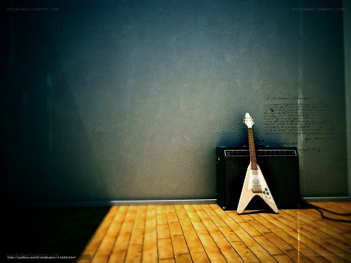 Electric guitar in a room
