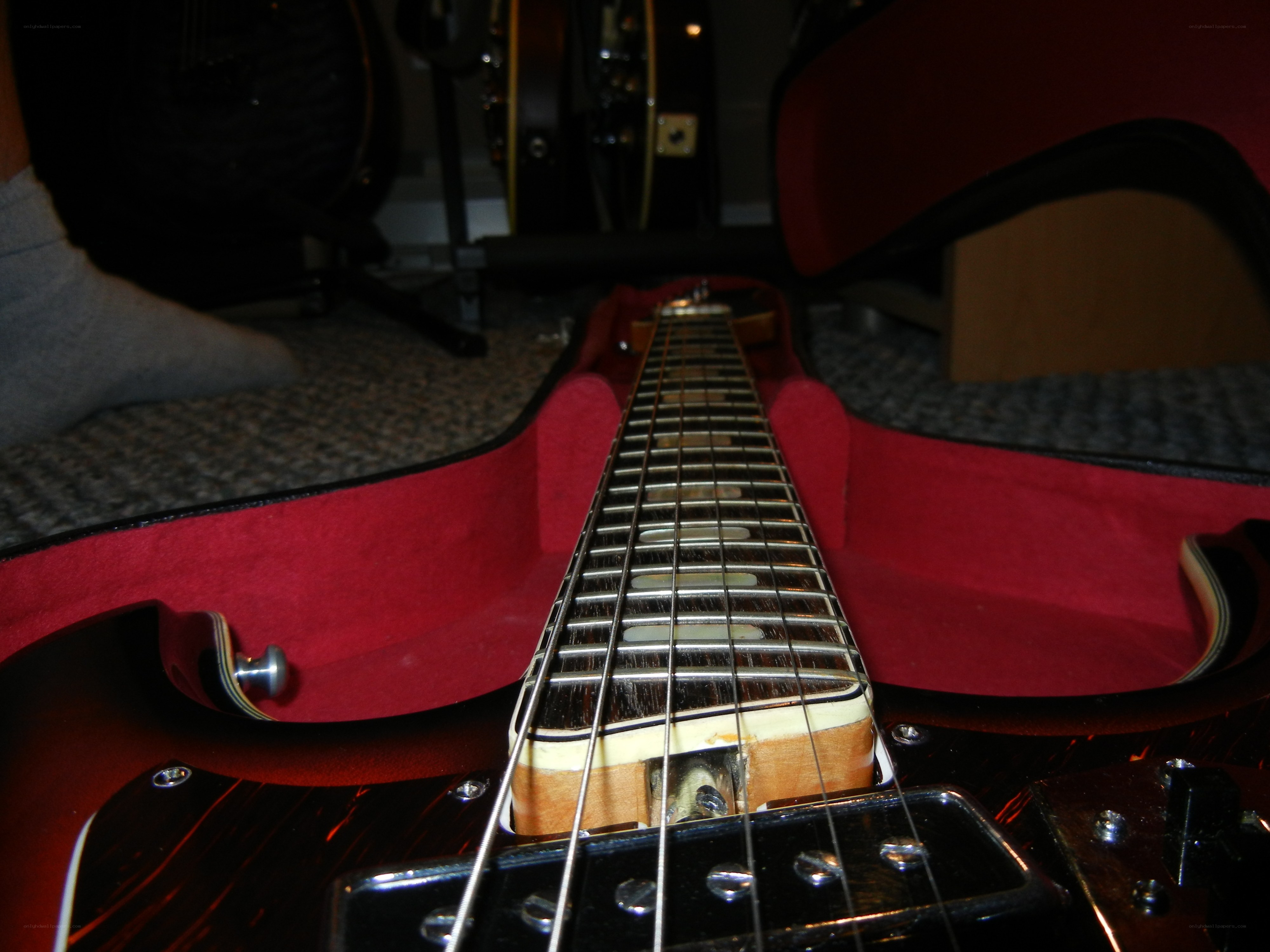 electric guitar in case