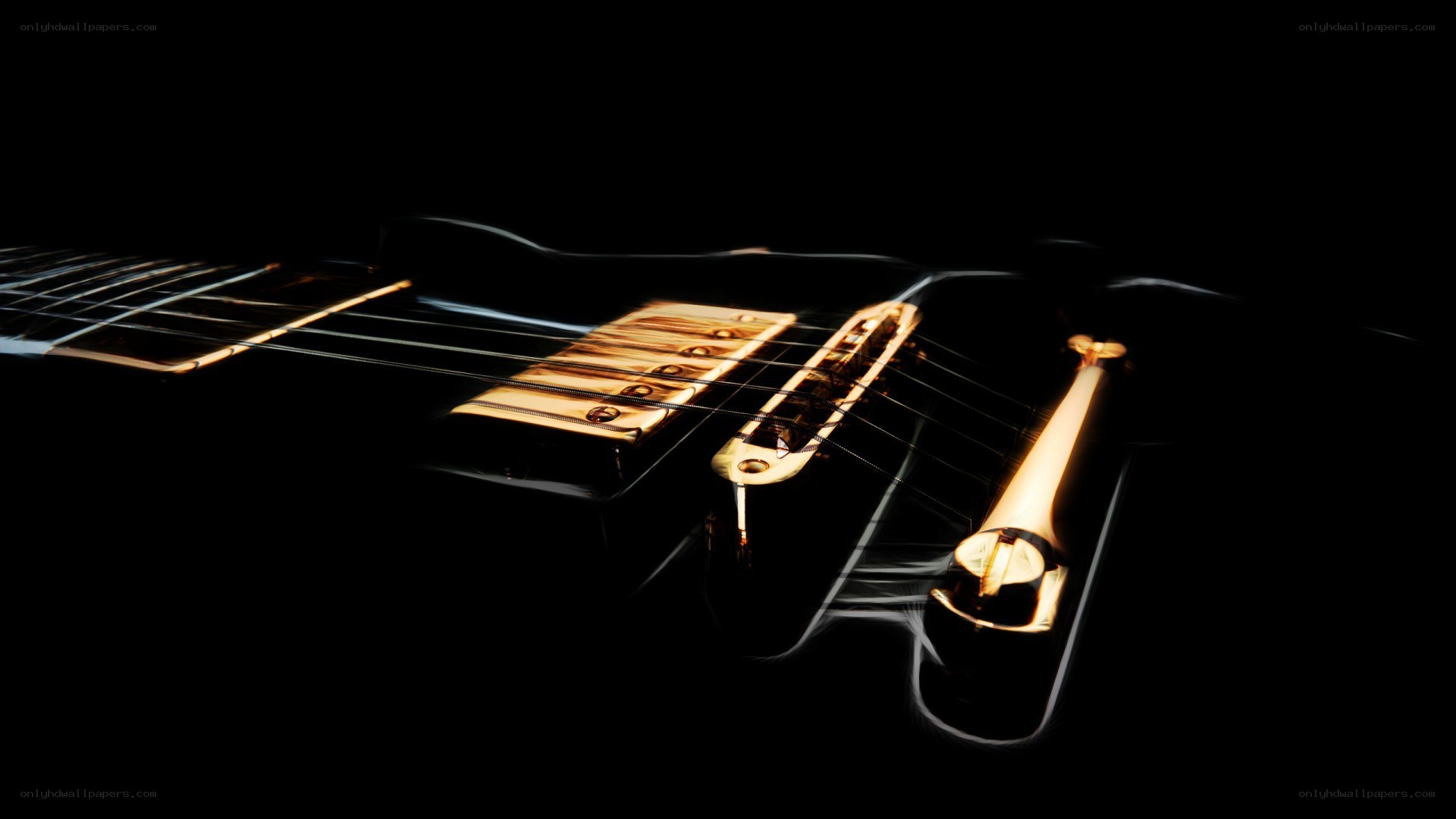 Electric guitar in dark light