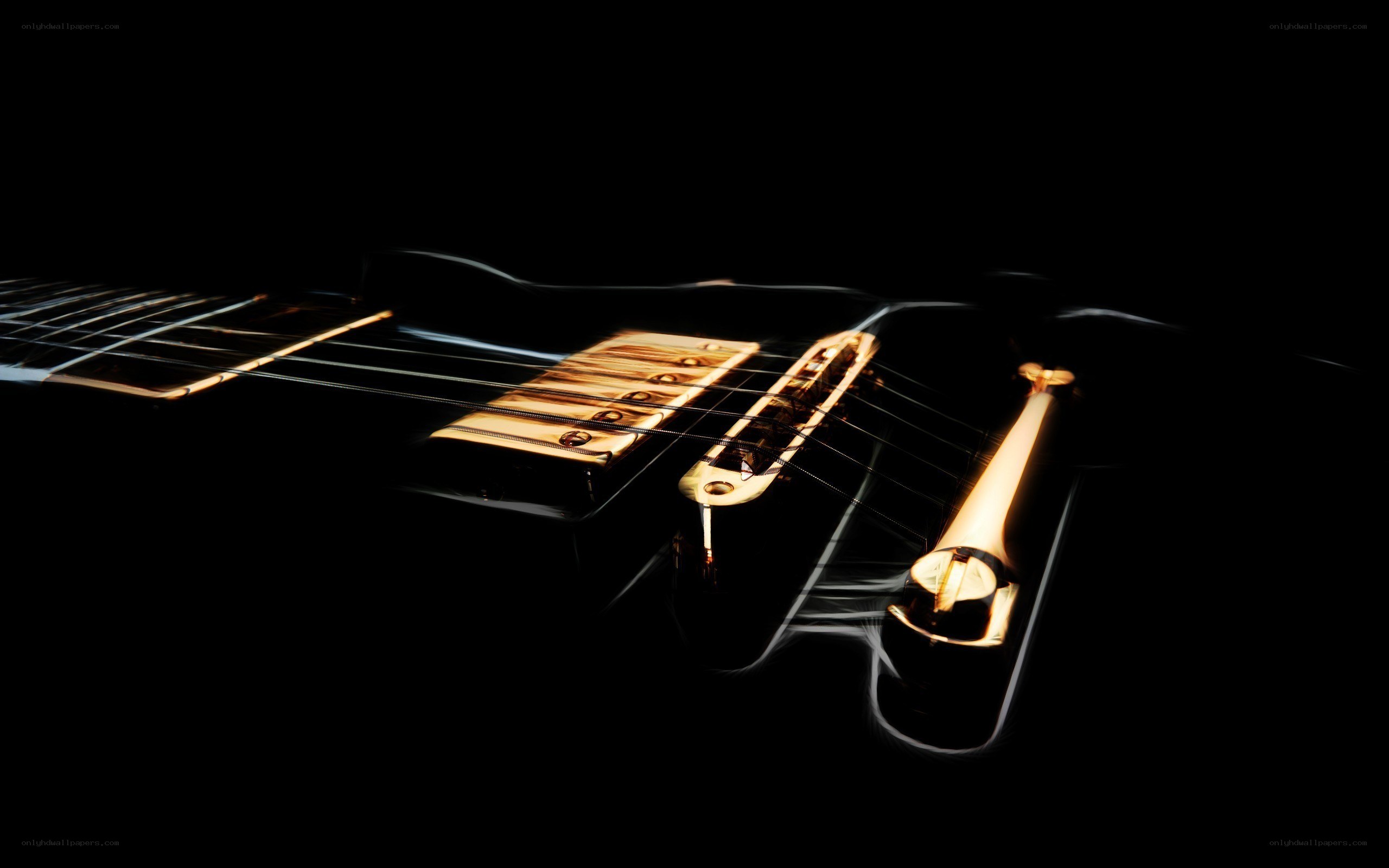Electric guitar in dark light