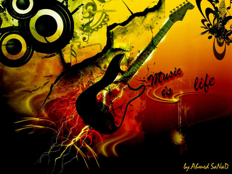Electric guitar music art