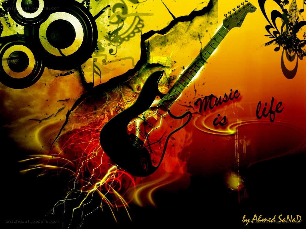 Electric guitar music art