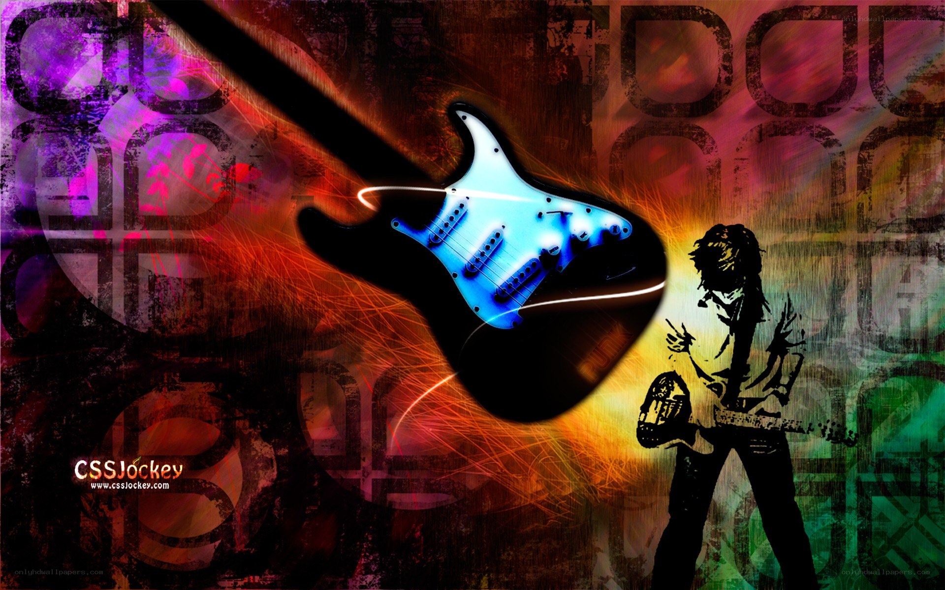 Electric guitar music wallpaper