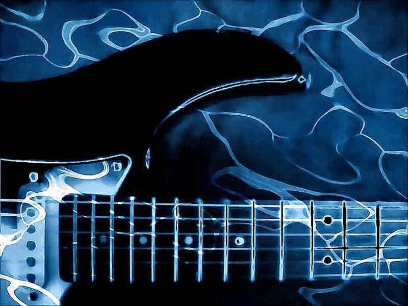 Electric Guitar Neck — Blue