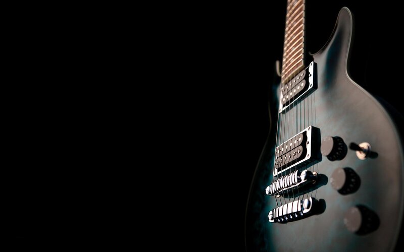 Electric Guitar on Black