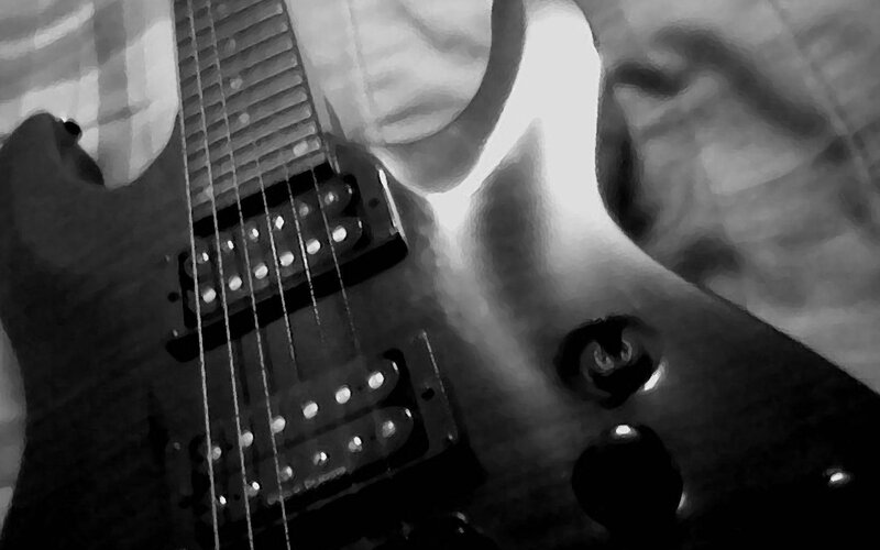 Electric Guitar on Fabric