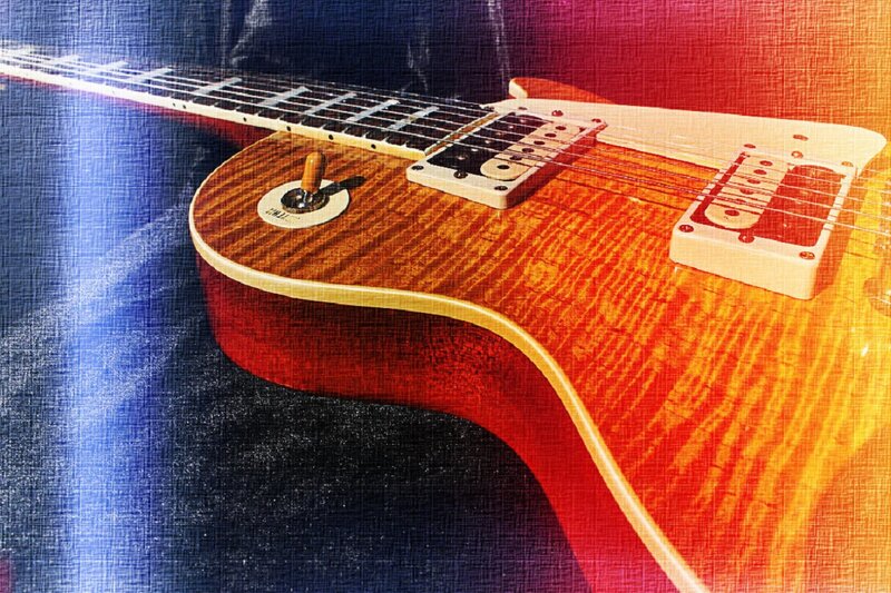 Electric Guitar — Red, Dramatic
