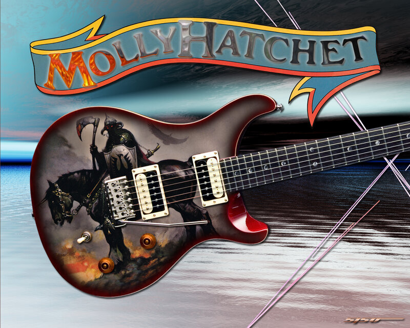 Electric Guitar with Artwork