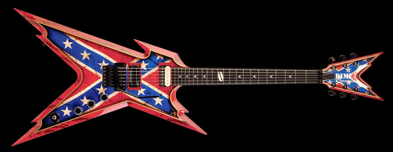 Electric Guitar with Flag Design
