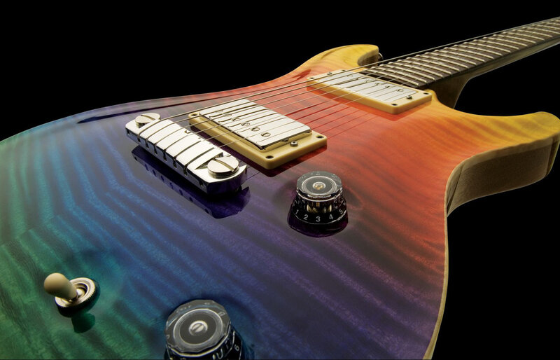 electric guitar with gradient finish