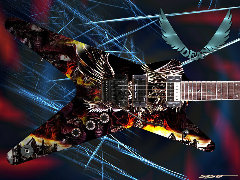 Electric Guitar with Graphic Design