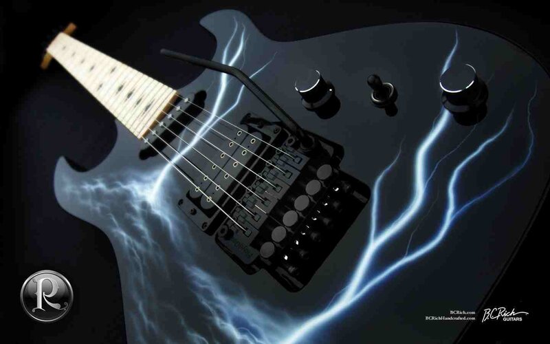 Electric guitar with lightning design