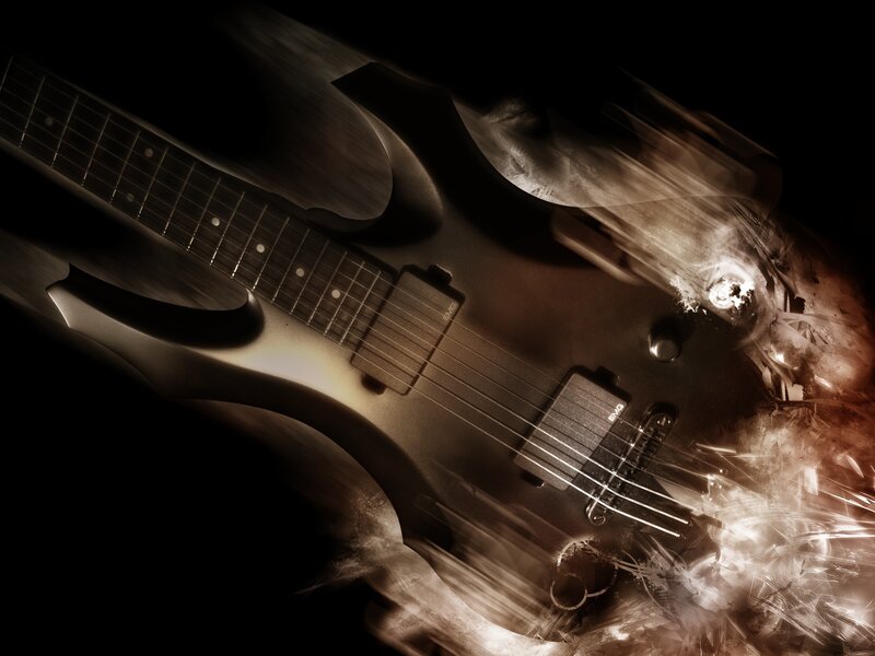 Electric guitar with motion effect