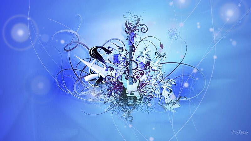 Electric Guitar with Swirls