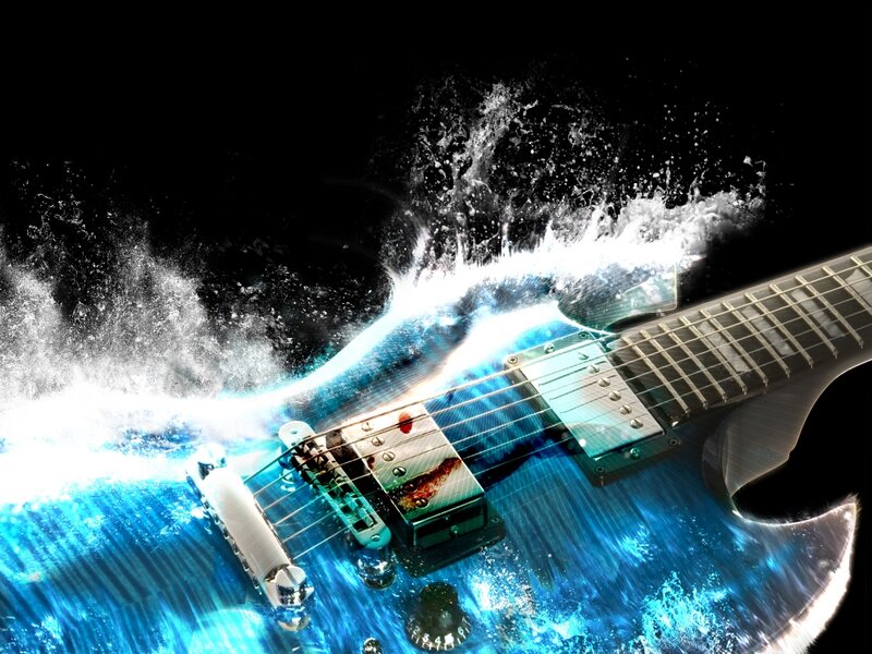 Electric Guitar with Water
