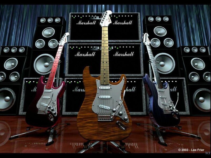 Electric guitars and amplifiers